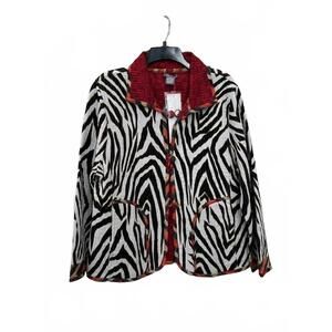 NEW ANU BY NATURAL women's reversible jacket in safari / burgundy